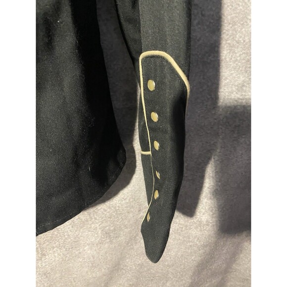 Scully Women's Western Pearl Snap Shirt Black Embroidered Horses Stars M - Picture 9 of 10